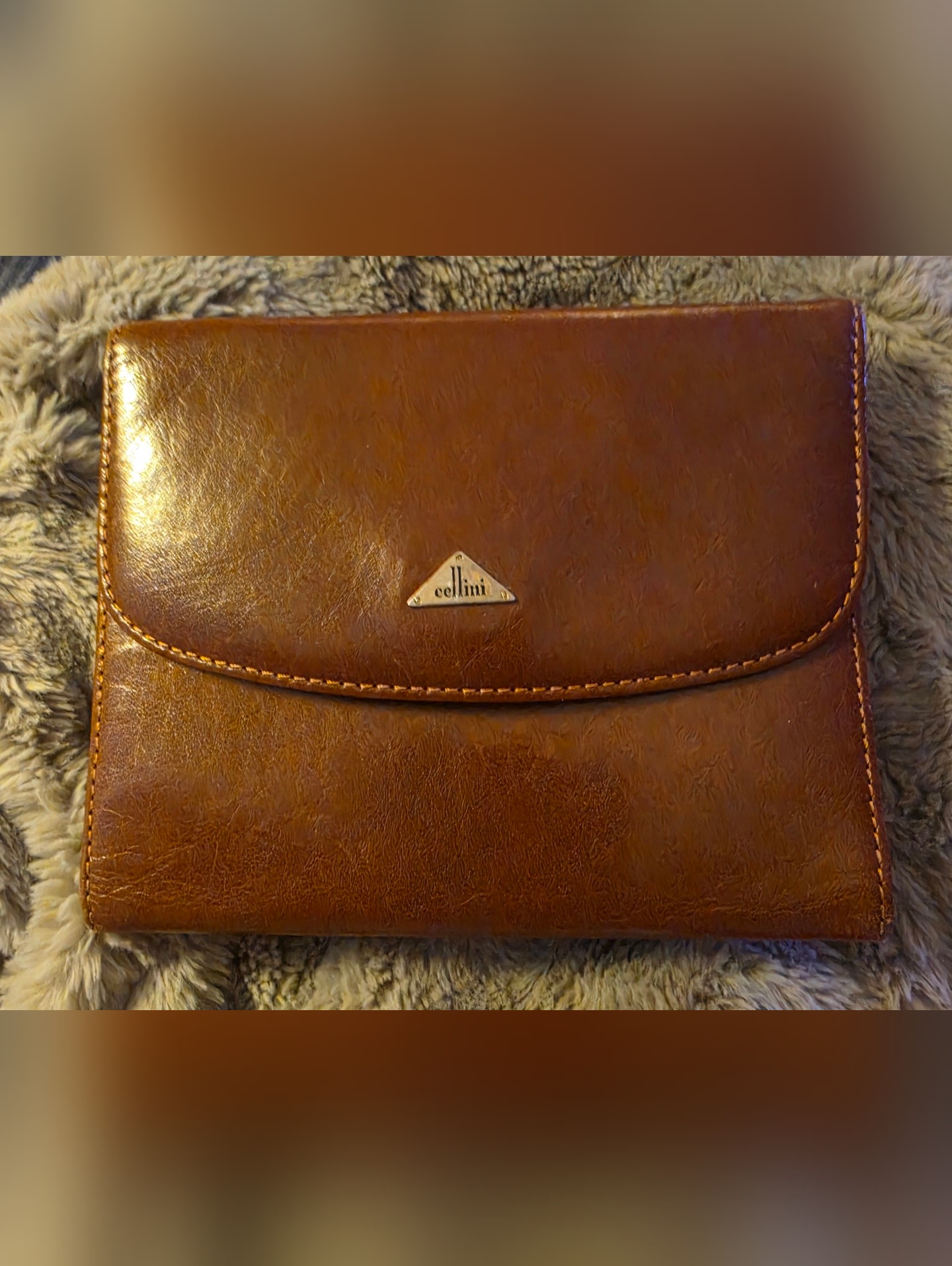 Cellini Brown Leather Wallet Clutch Timeless Brown Finish Cellini Brown Leather Wallet Clutch Timeless Brown Finish